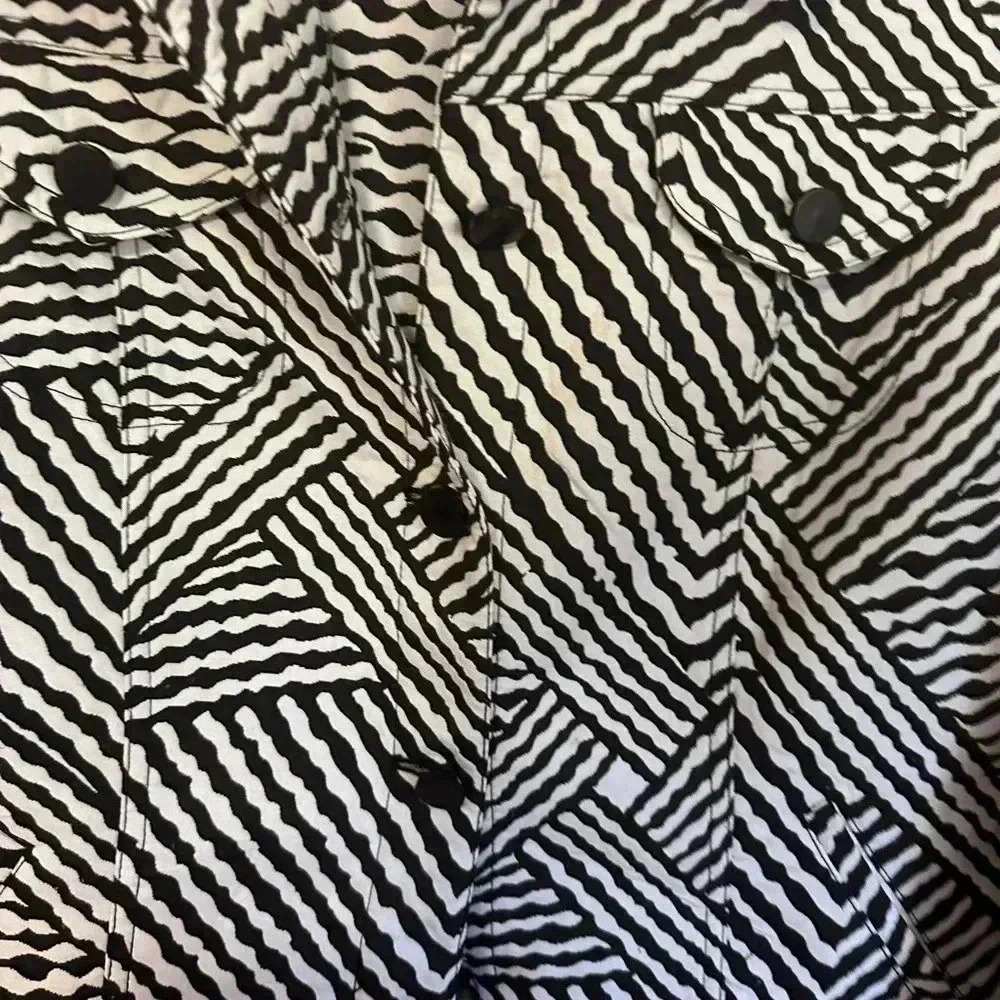 Ruby Rd Geometric Printed Button Up Jacket Size 12 - image 2